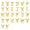 26 English Alphabet Surname Titanium Pendant Necklace