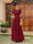 A-Line/Princess Long Evening Dresses with Lace Appliques & Half Sleeves