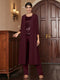 Chiffon Scoop 3/4 Sleeves 3 Pieces Pantsuits with Sequins & Jacket