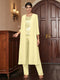 Chiffon Scoop 3/4 Sleeves 3 Pieces Pantsuits with Sequins & Jacket