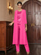 Chiffon Scoop 3/4 Sleeves 3 Pieces Pantsuits with Sequins & Jacket