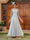 A-Line/Princess Sheer Neck Half Sleeves Long Evening Dresses with Appliques