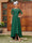 A-Line/Princess Sheer Neck Half Sleeves Long Evening Dresses with Appliques