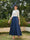A-Line/Princess High Neck Half Sleeves Long Evening Dresses with Rhinestones