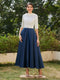A-Line/Princess High Neck Half Sleeves Long Evening Dresses with Rhinestones