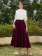 A-Line/Princess High Neck Half Sleeves Long Evening Dresses with Rhinestones