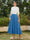 A-Line/Princess High Neck Half Sleeves Long Evening Dresses with Rhinestones