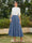 A-Line/Princess High Neck Half Sleeves Long Evening Dresses with Rhinestones