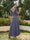 A-Line/Princess Sheer Neck Half Sleeves Long Evening Dresses with Appliques