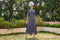 A-Line/Princess Sheer Neck Half Sleeves Long Evening Dresses with Appliques