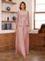 Lace Chiffon Square Neck 3/4 Sleeves 3 Pieces Pantsuits with Appliques & Jacket