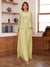 Lace Chiffon Square Neck 3/4 Sleeves 3 Pieces Pantsuits with Appliques & Jacket