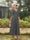 A-Line/Princess V-Neck Half Sleeves Ankle-Length Long Evening Dresses with Ruffles