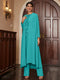 Chiffon Scoop Long Sleeves 3 Pieces Pantsuits with Appliques & Jacket