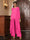 Chiffon Scoop Long Sleeves 3 Pieces Pantsuits with Jacket