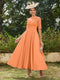 A-Line/Princess Scoop Half Sleeves Ankle-Length Long Evening Dresses with Appliques
