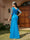 Sheath/Column Scoop Half Sleeves Long Evening Dresses with Appliques