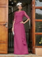 Sheath/Column Scoop Half Sleeves Long Evening Dresses with Appliques