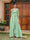 Sheath/Column V-Neck 3/4 Sleeves Lace Evening Dresses with Watteau Train & Bowknot