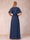 A-Line Chiffon Long Mother of the Bride Dresses with Jacket & Appliques