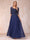 A-Line/Princess V-Neck Half Sleeves Long Formal Evening Dresses with Beading