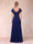 A-Line/Princess V-Neck Short Sleeves Long Formal Evening Dresses with Beading & Sequins