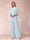 High Neck 3/4 Sleeves Formal Jumpsuits for Women with Ruffles