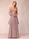 A-Line/Princess Spaghetti Straps Sleeveless Long Formal Evening Dresses with Sequins