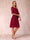 A-Line/Princess Sheer Neck Half Sleeves Short Wedding Guest Dresses with Appliques