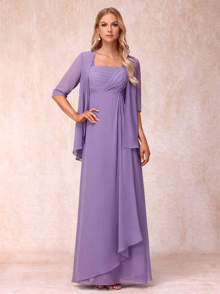 A-Line/Princess Sleeveless Mother of the Bride Dresses With Ruffles &amp; Jacket