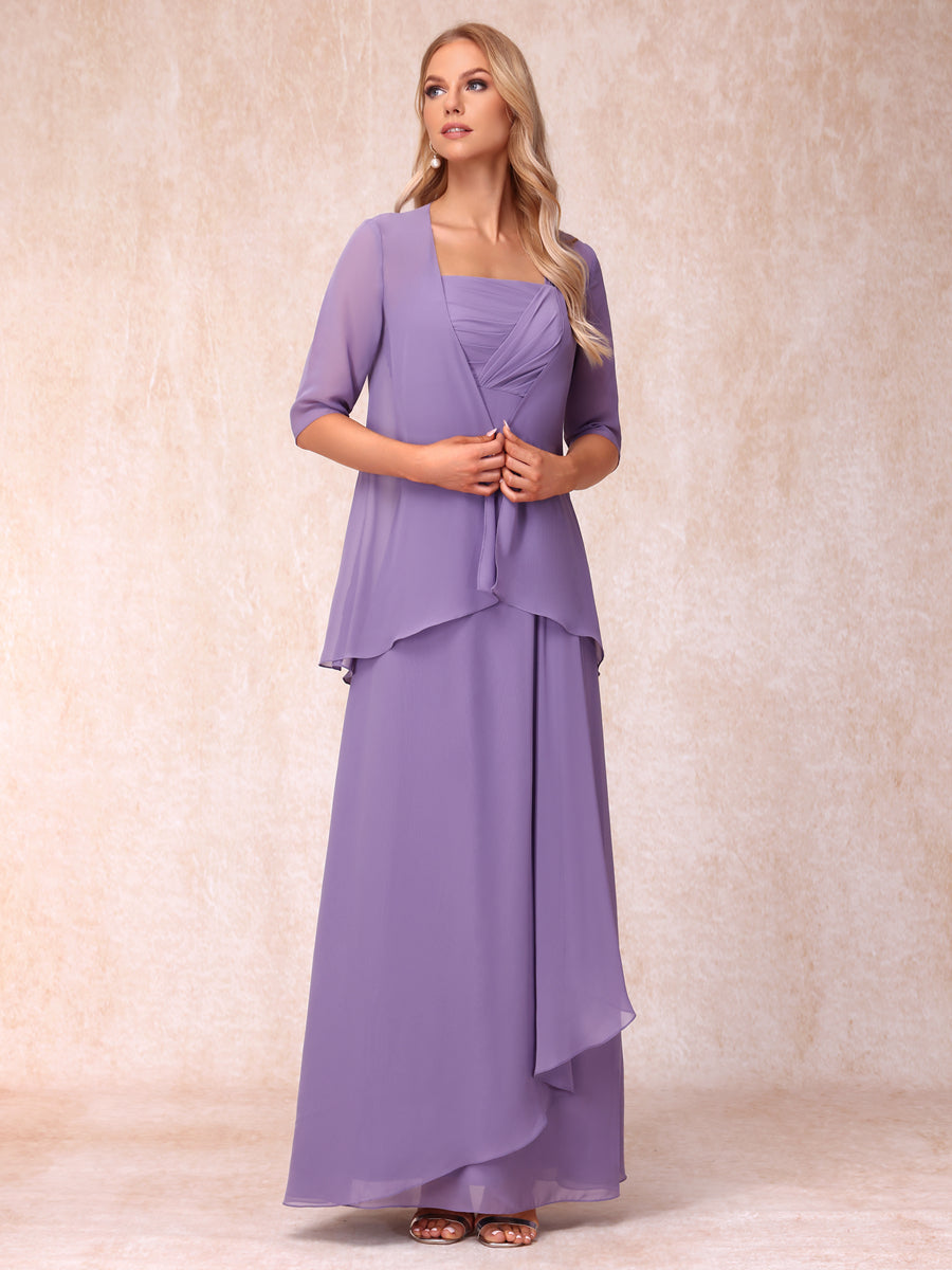A-Line/Princess Sleeveless Mother of the Bride Dresses With Ruffles &amp; Jacket