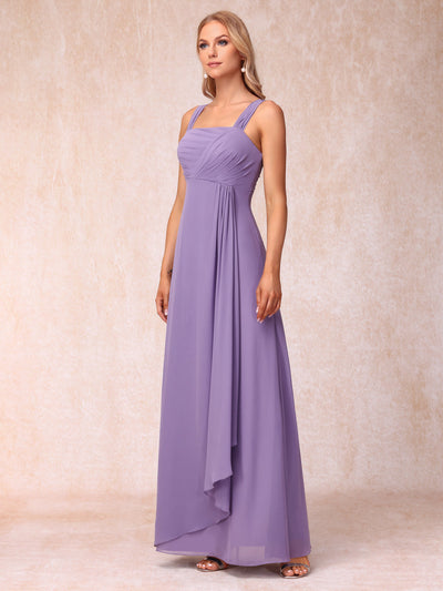 A-Line/Princess Sleeveless Long Formal Evening Dresses With Ruffles & Jacket