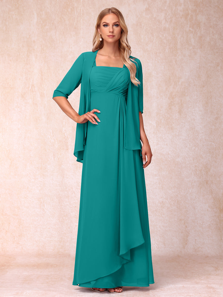 A-Line/Princess Sleeveless Mother of the Bride Dresses With Ruffles &amp; Jacket