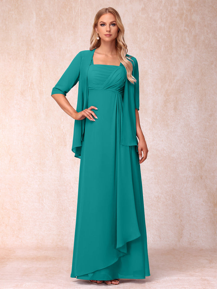A-Line/Princess Sleeveless Mother of the Bride Dresses With Ruffles &amp; Jacket