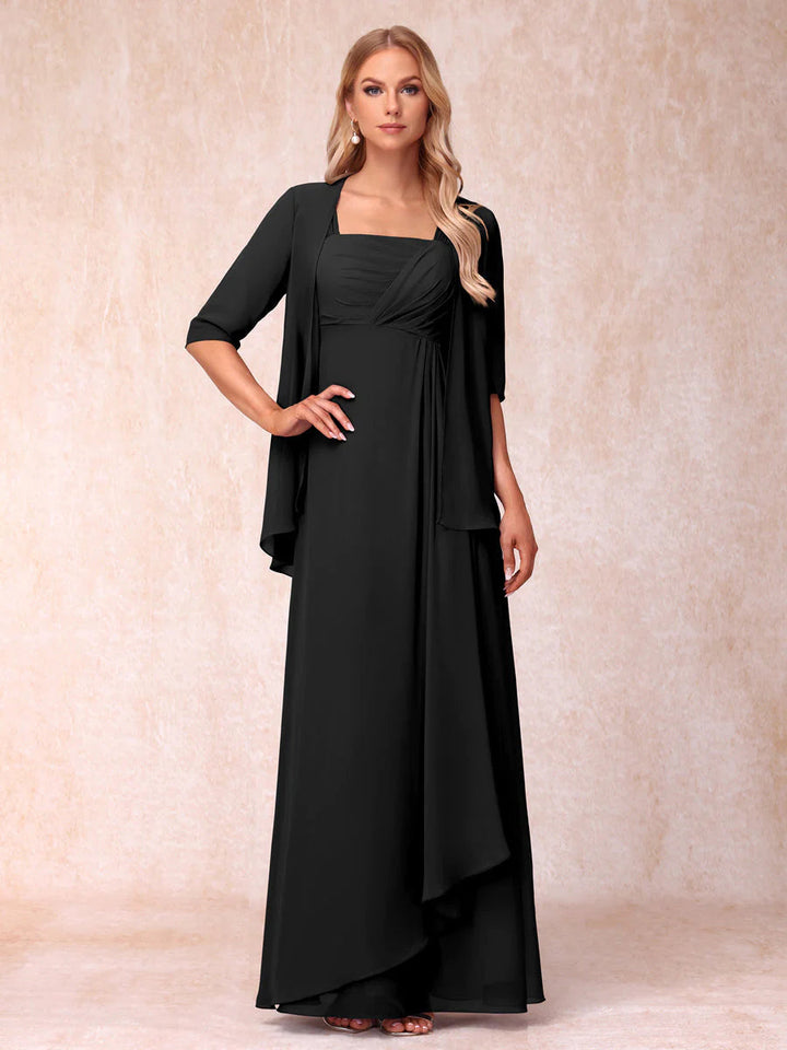 A-Line/Princess Sleeveless Mother of the Bride Dresses With Ruffles &amp; Jacket