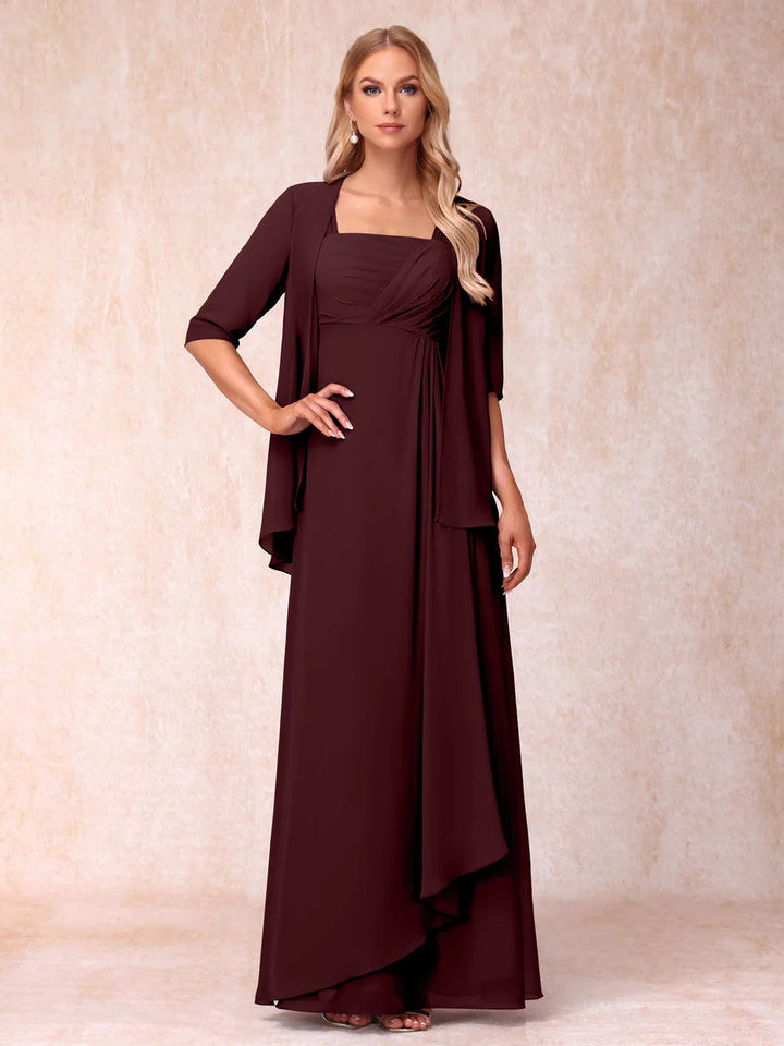 A-Line/Princess Sleeveless Mother of the Bride Dresses With Ruffles &amp; Jacket