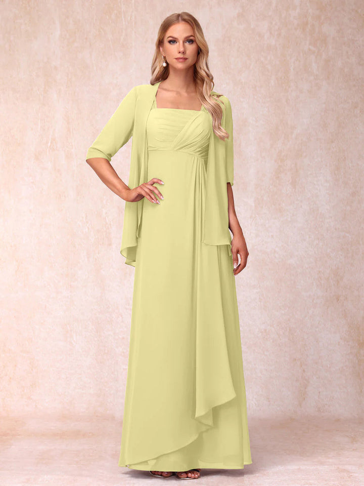A-Line/Princess Sleeveless Mother of the Bride Dresses With Ruffles &amp; Jacket