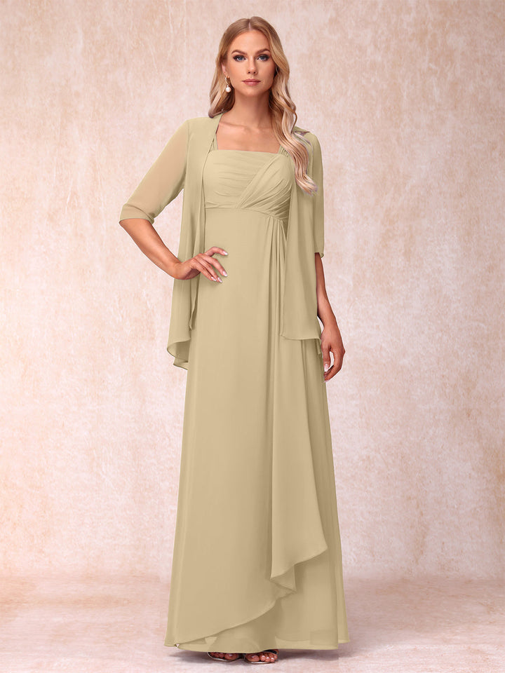 A-Line/Princess Sleeveless Mother of the Bride Dresses With Ruffles &amp; Jacket