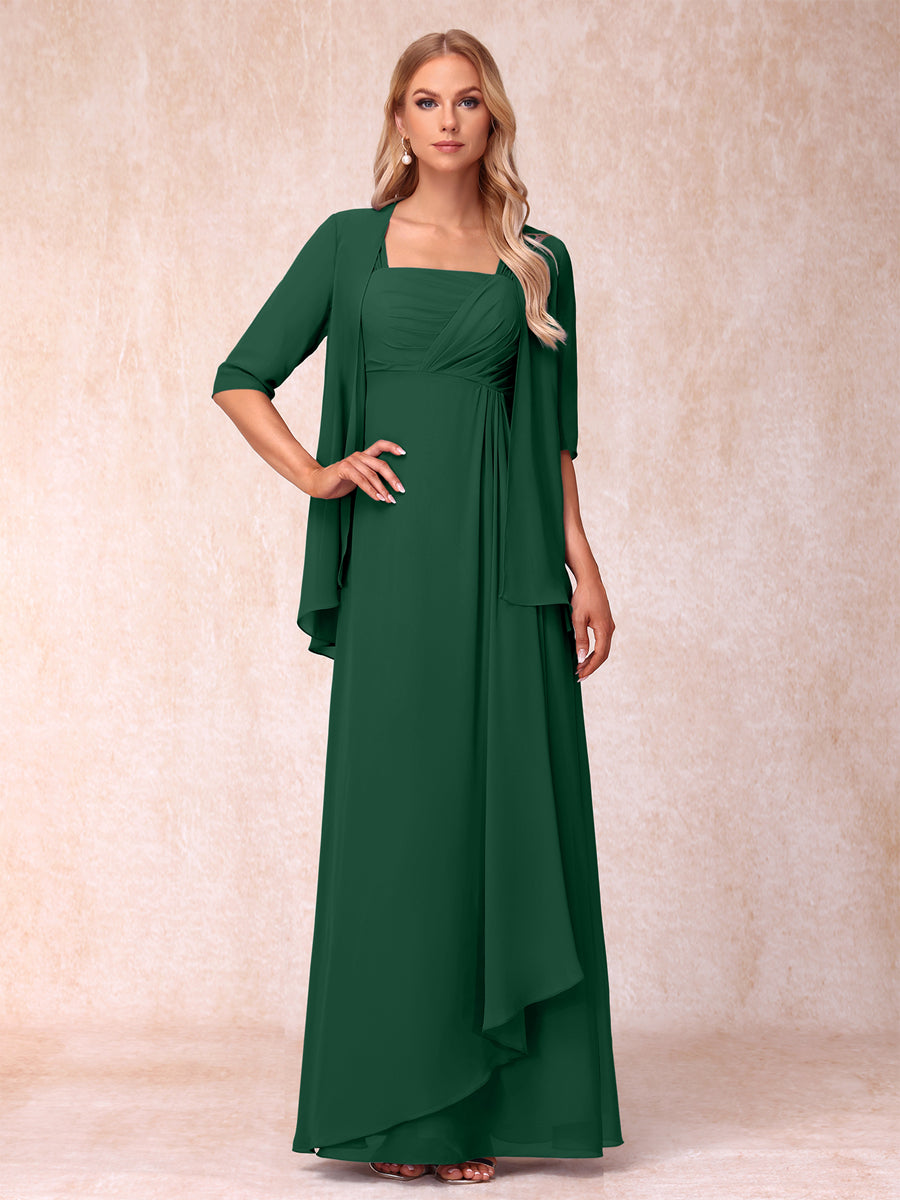 A-Line/Princess Sleeveless Mother of the Bride Dresses With Ruffles &amp; Jacket