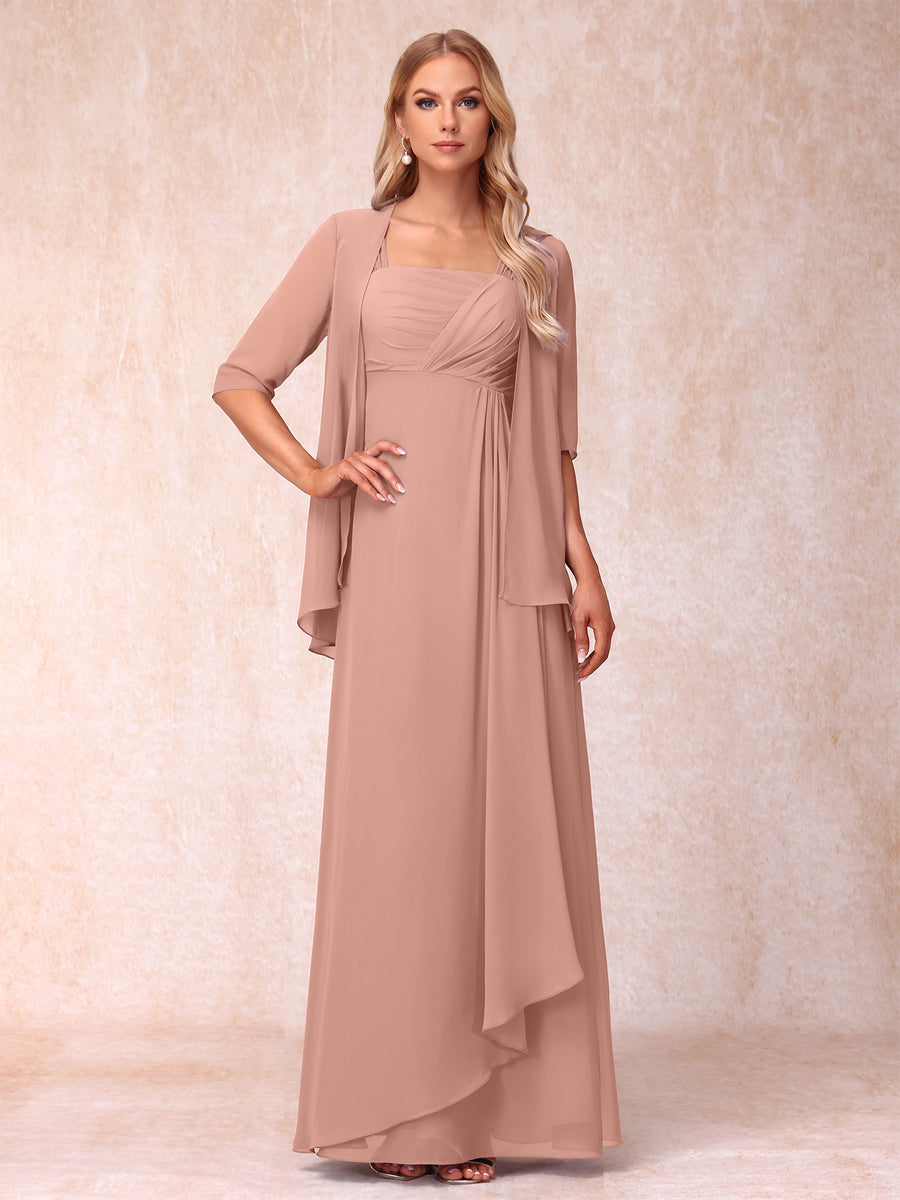 A-Line/Princess Sleeveless Mother of the Bride Dresses With Ruffles &amp; Jacket
