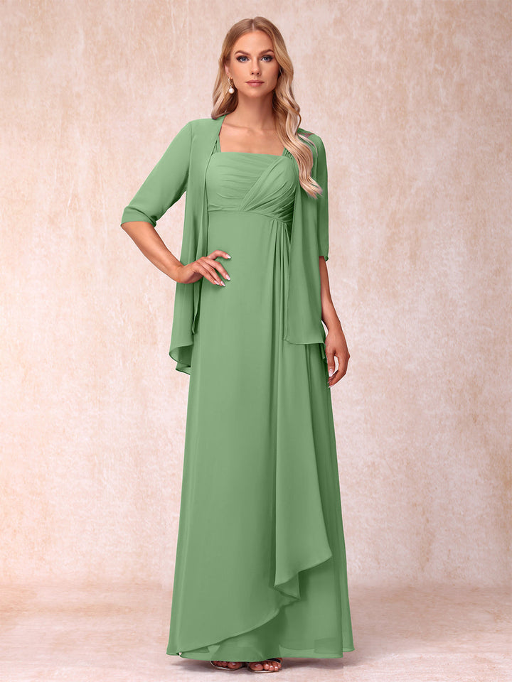 A-Line/Princess Sleeveless Mother of the Bride Dresses With Ruffles &amp; Jacket