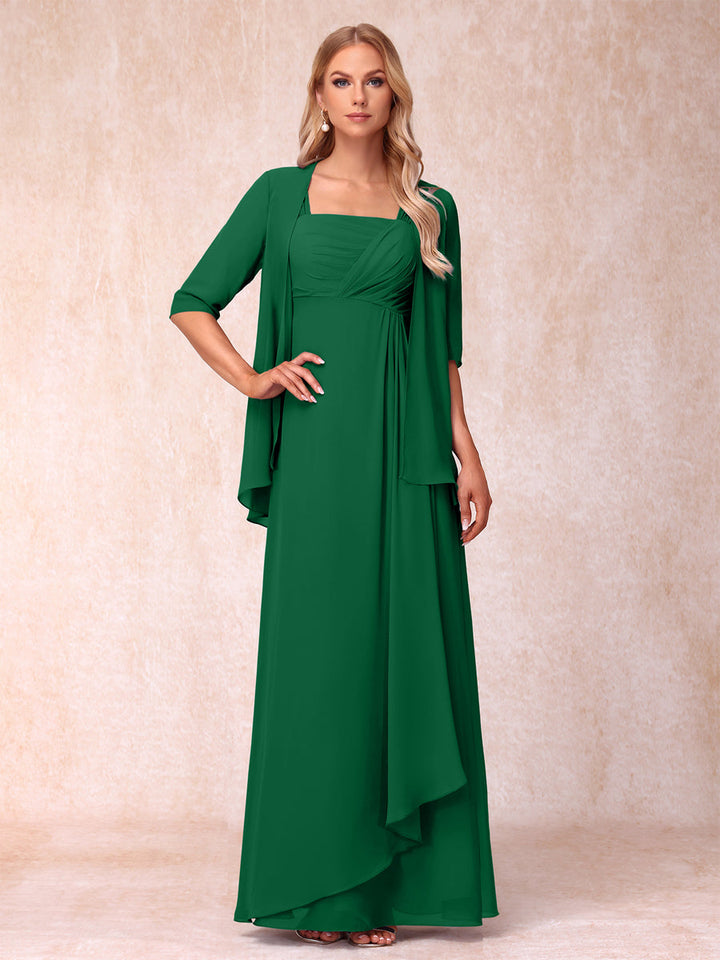 A-Line/Princess Sleeveless Mother of the Bride Dresses With Ruffles &amp; Jacket