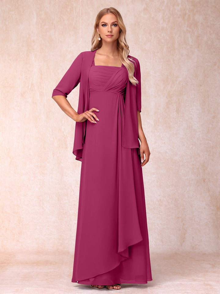 A-Line/Princess Sleeveless Mother of the Bride Dresses With Ruffles &amp; Jacket