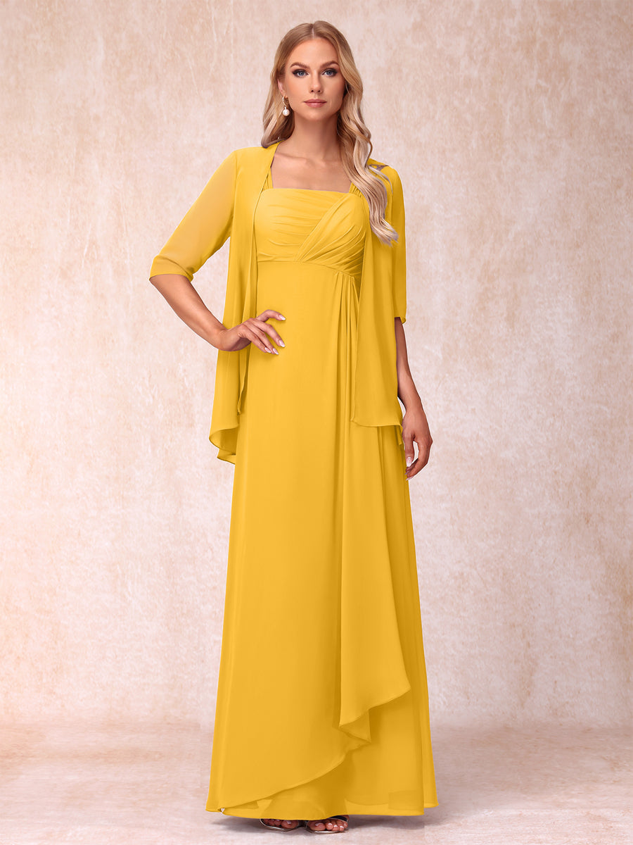 A-Line/Princess Sleeveless Mother of the Bride Dresses With Ruffles &amp; Jacket