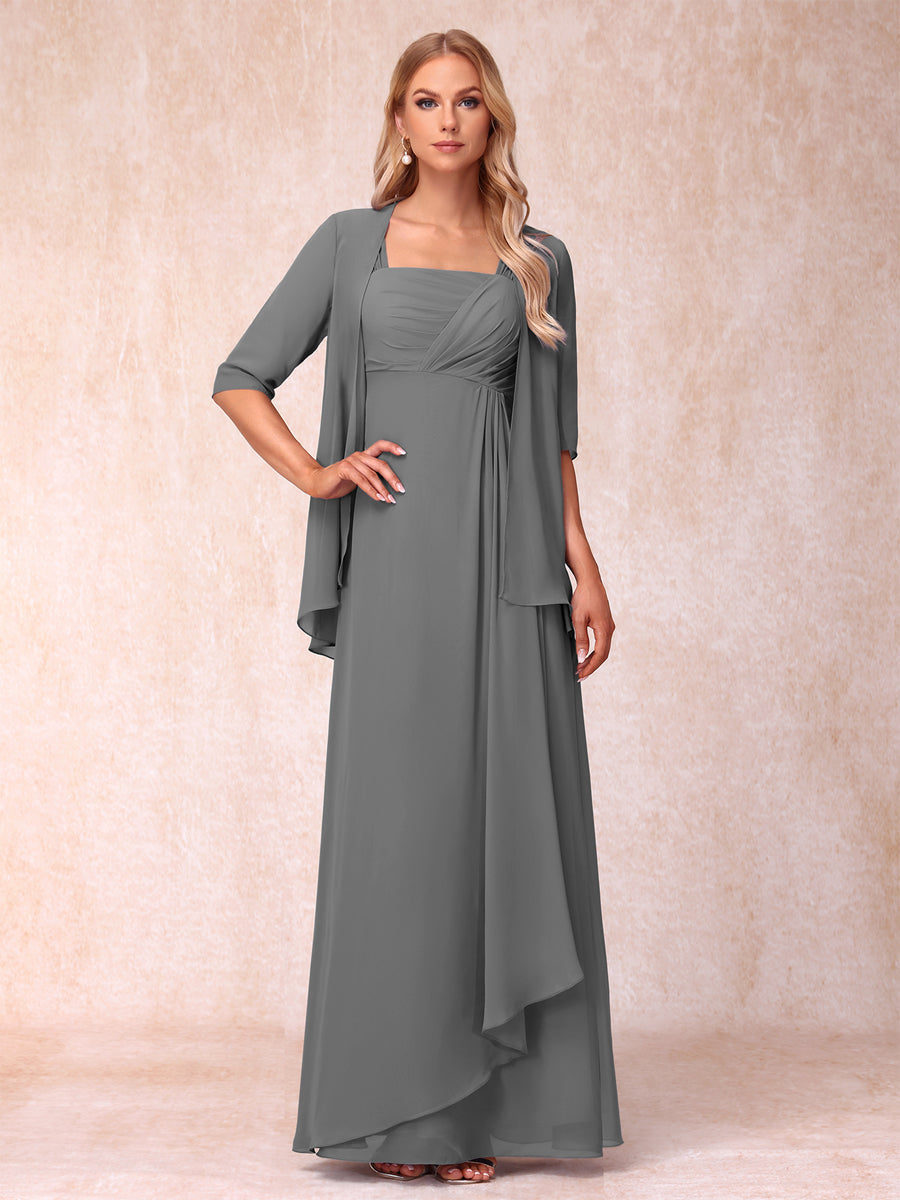 A-Line/Princess Sleeveless Mother of the Bride Dresses With Ruffles &amp; Jacket
