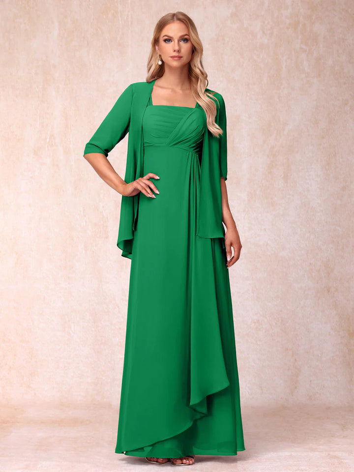 A-Line/Princess Sleeveless Mother of the Bride Dresses With Ruffles &amp; Jacket