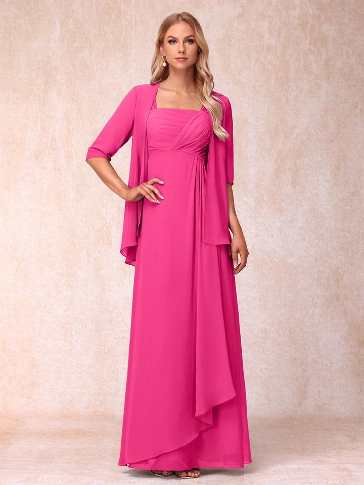 A-Line/Princess Sleeveless Mother of the Bride Dresses With Ruffles &amp; Jacket