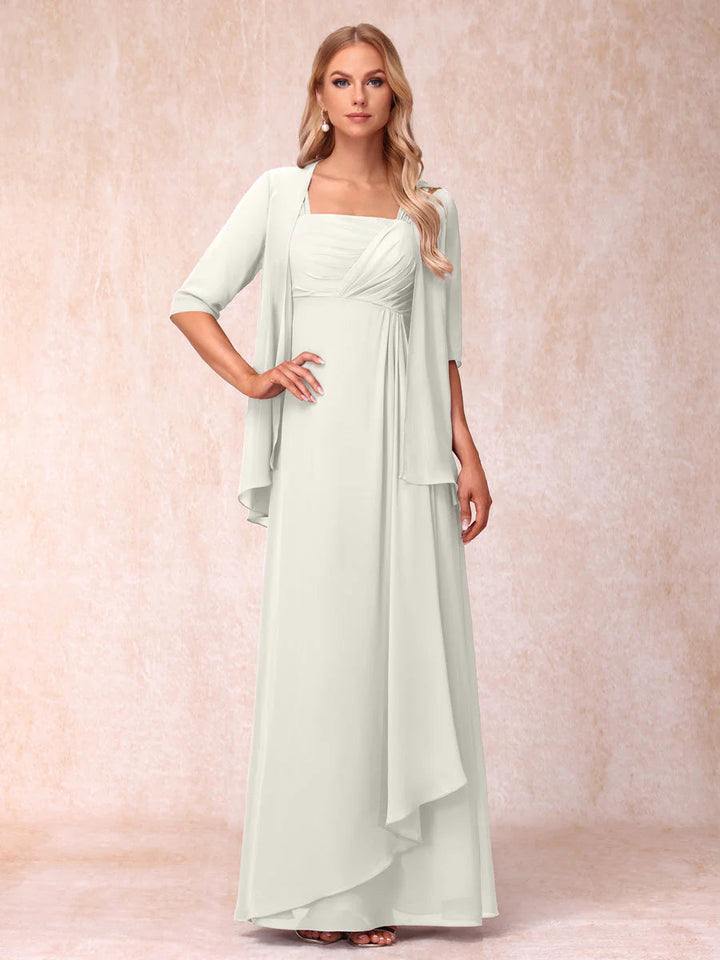 A-Line/Princess Sleeveless Mother of the Bride Dresses With Ruffles &amp; Jacket