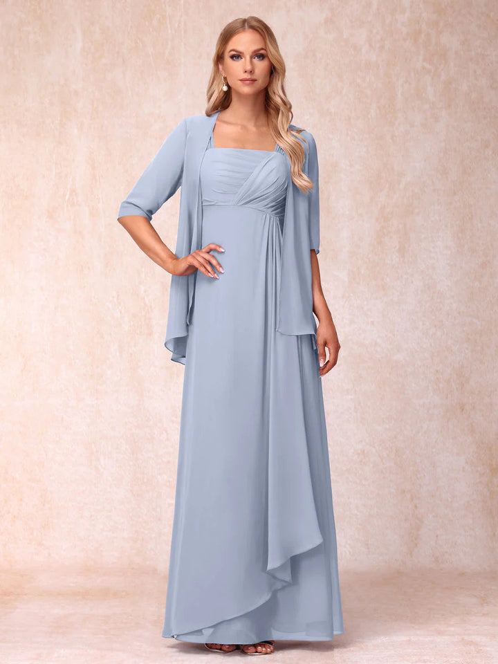 A-Line/Princess Sleeveless Mother of the Bride Dresses With Ruffles &amp; Jacket