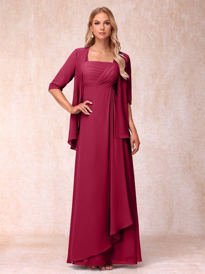A-Line/Princess Sleeveless Mother of the Bride Dresses With Ruffles &amp; Jacket